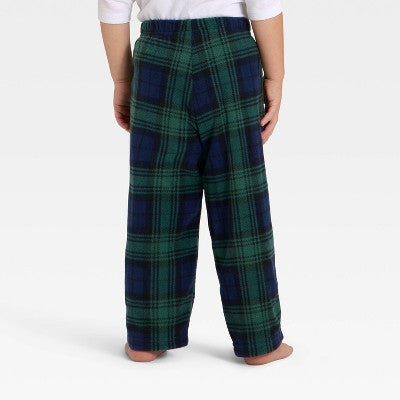 Toddler Plaid Microfleece Holiday Matching Family Pajama Pants - Wondershop™ Navy Blue