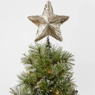 11" Tinsel Star Christmas Tree Topper - Wondershop
