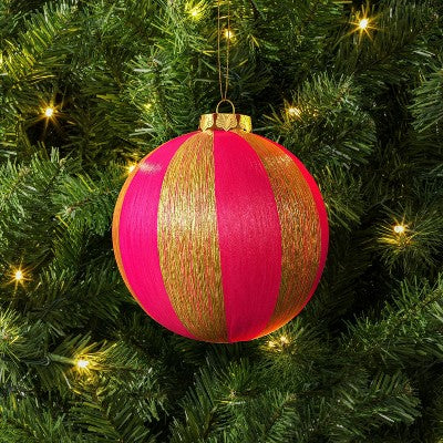3.5" Christmas Hot Pink Thread Wrapping Ornament - Wondershop™