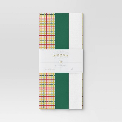 30ct Christmas Tissue Paper Green/Multi/White - Wondershop™