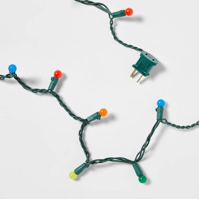 50ct LED Smooth Sphere Christmas String Lights With Green Wire - Wondershop™