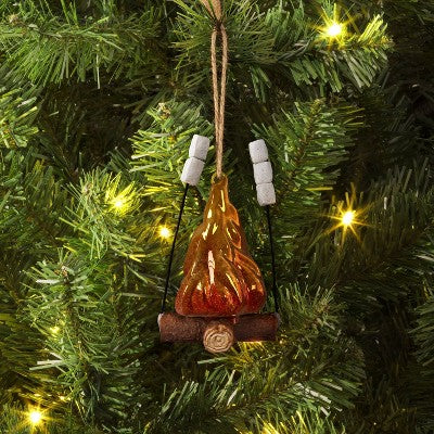  Christmas Glass Campfire Ornament - Wondershop™