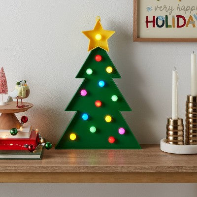  17" Marquee Christmas Tree Novelty Sculpture Light - Wondershop™
