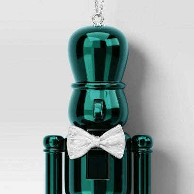  Christmas Plastic Nutcracker Ornament Dark Green - Wondershop™