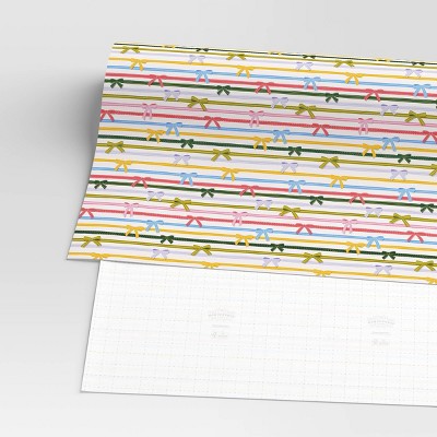  30” 20 Sq Ft Christmas Roll Wrap Bowtie Stripes - Wondershop™