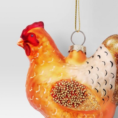  Christmas Glass Rooster Nest Ornament - Wondershop™