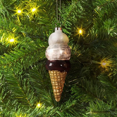  4" Christmas Glass Ice Cream Ornament - Wondershop™