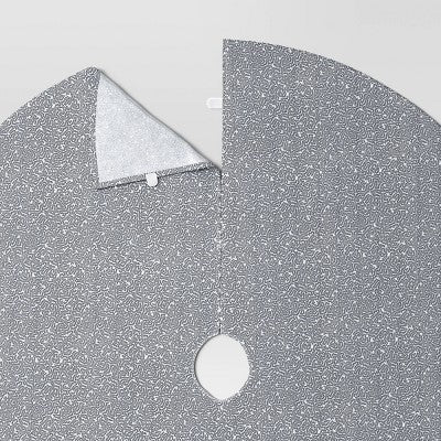  48" Sequined Fabric Christmas Tree Skirt Silver - Wondershop™