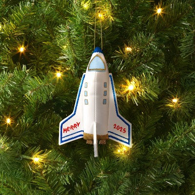  Christmas Fabric Spaceship Ornament - Wondershop™