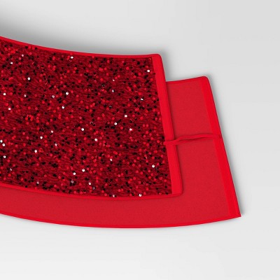  Christmas Roll Up Sequin Collar Red - Wondershop™