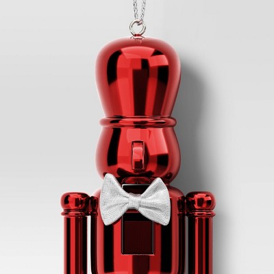  Christmas Plastic Nutcracker Ornament Red - Wondershop™