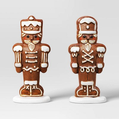  2pk Christmas Ceramic Gingerbread Decor - Wondershop™
