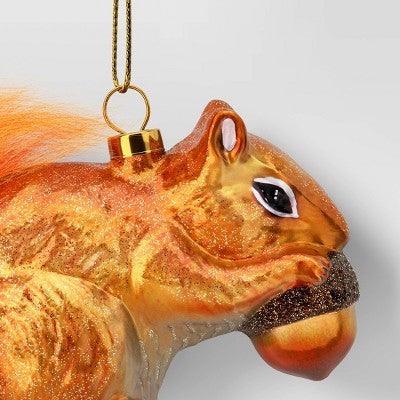  3.5" Christmas Glass Squirrel Ornament - Wondershop™