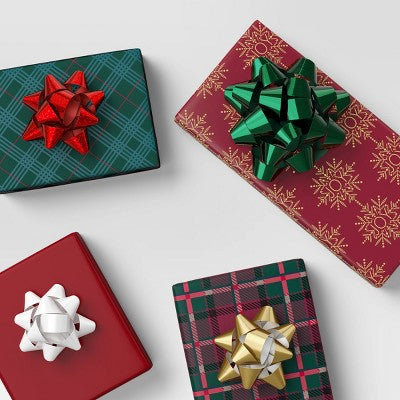  40ct Christmas Bow Bag Traditional - Wondershop™