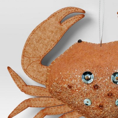  Christmas Fabric Crab Ornament - Wondershop™