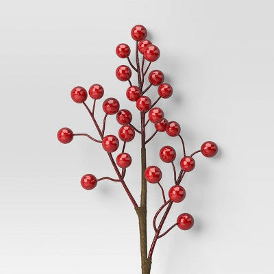  4pc Christmas Pick Set Red Berries - Wondershop™