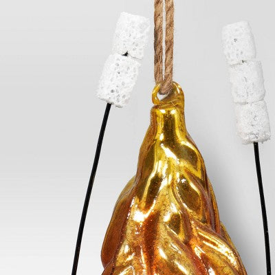  Christmas Glass Campfire Ornament - Wondershop™