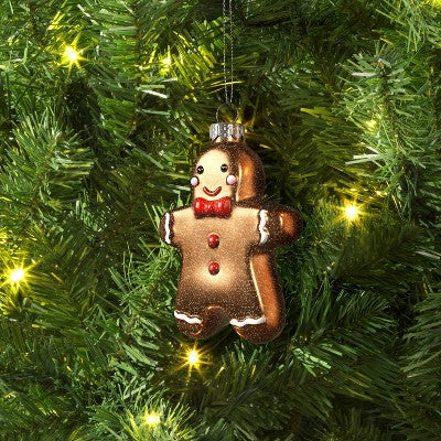  Christmas Glass Gingerbread Man Ornament - Wondershop™