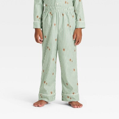  Toddler Gingerbread Striped Long Sleeve Shirt And Pants Holiday Matching Family Pajama Set - Wondershop™ Cream