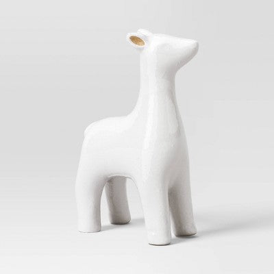  3ct Christmas Ceramic Deer Decor Set White- Wondershop™
