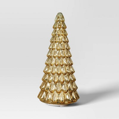  Christmas Mercury Glass Tiered Classic Tree Small Gold - Wondershop™
