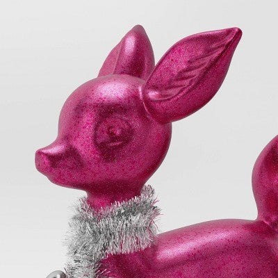  Christmas Plastic Deer Decor Pink - Wondershop™