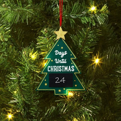  Christmas Wood Tree Countdown Ornament - Wondershop™