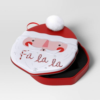  Christmas Wrap Essentials FA LA LA Santa Gift Card Tin - Wondershop™
