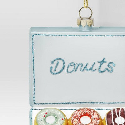  Christmas Glass Donut Box Ornament - Wondershop™