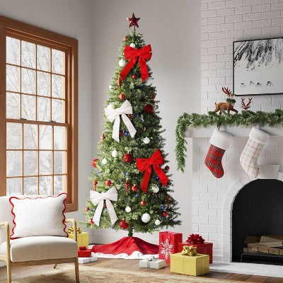 6.5" Christmas Velvet Bow Ornament White - Wondershop™