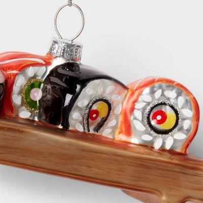  Glass Sushi Christmas Tree Ornament - Wondershop™: Indoor Decoration, 1.9" Height, No Battery Required