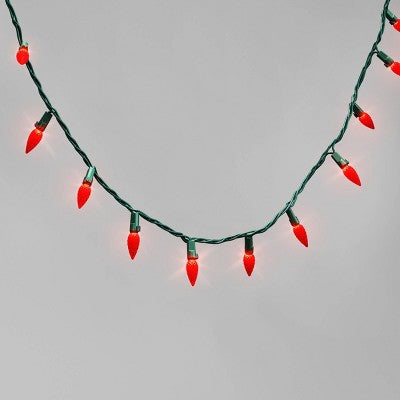  60ct LED C6 Faceted Christmas String Lights With Green Wire - Wondershop™