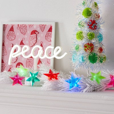  10ct LED Dewdrop Star Christmas Indoor Outdoor Novelty String Lights Multicolor With Clear Wire - Wondershop™