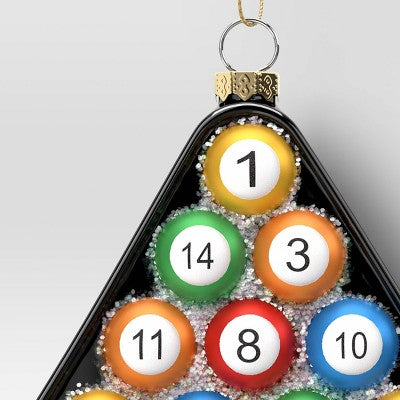  Christmas Glass Billiard Ornament - Wondershop™