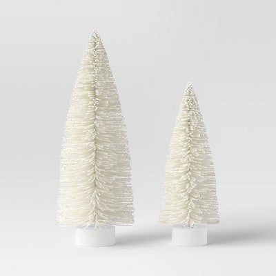  2ct Christmas Lit Sisal Tree White - Wondershop™