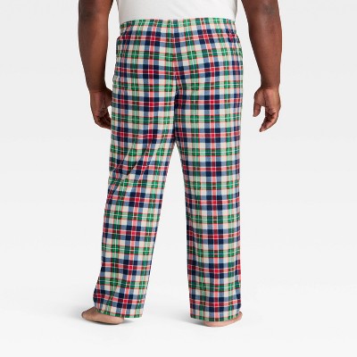  Men's Plaid Microfleece Holiday Matching Family Pajama Pants - Wondershop™