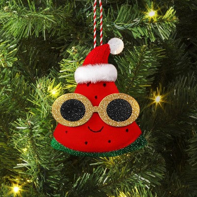  5" Christmas Fabric Fruit Watermelon Ornament - Wondershop™