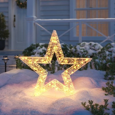  36" LED Crystal Ice Star Christmas Novelty Sculpture Light Warm White Lights - Wondershop™