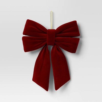  12" Christmas Velvet Bow - Wondershop™