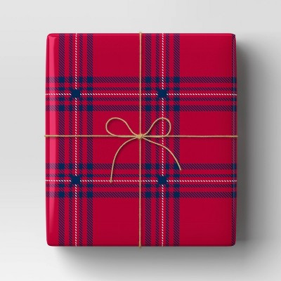  30” 25 Sq Ft Christmas Red And Blue Plaid - Wondershop™