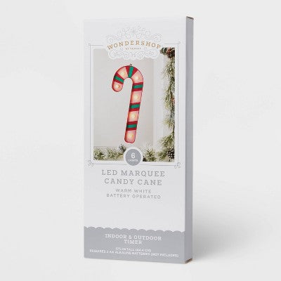  LED Marquee Candy Cane Christmas Novelty Silhouette Light - Wondershop™