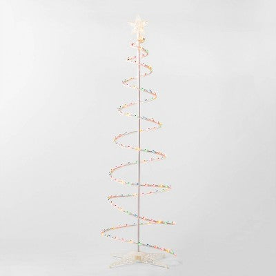  6' Incandescent Spiral Tree Christmas Novelty Sculpture Light Multicolor - Wondershop™