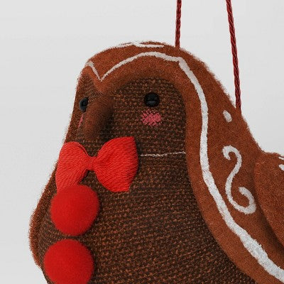  Christmas Gingerbread Fabric Bird Ornament - Wondershop™