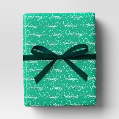  18' Christmas Fabric Ribbon Green Velvet - Wondershop™