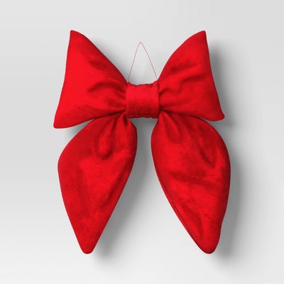  16" Christmas Velvet Bow Decor - Wondershop™