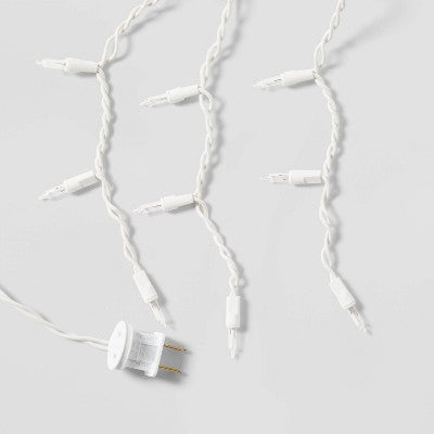  300ct High Density Christmas Icicle Lights Clear With White Wire - Wondershop™: Indoor/Outdoor, Incandescent