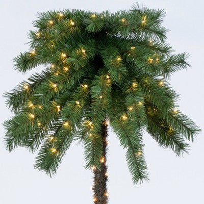  6ft Pre-Lit Artificial Palm Tree Clear Lights - Wondershop™