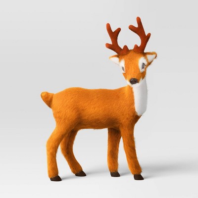  3ct Faux Fur Deer Set Decorative Christmas Figurines Brown - Wondershop™