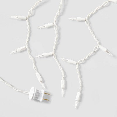  300ct Incandescent Mini Christmas Icicle Lights With White Wire - Wondershop™