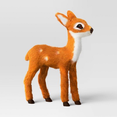  3ct Faux Fur Deer Set Decorative Christmas Figurines Brown - Wondershop™